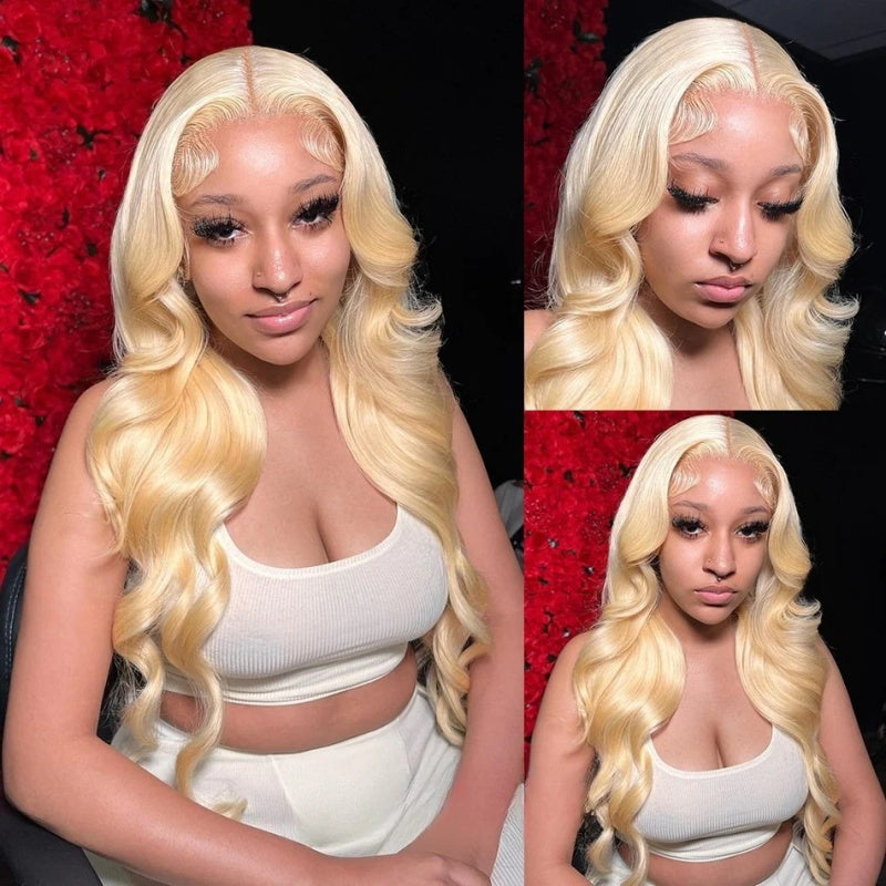Wear Go Glueless 613 Blonde Body Wave/Straight Pre Cut HD Transparent Lace Human Hair Wigs With Air Cap Breathable Wig-Geeta Hair