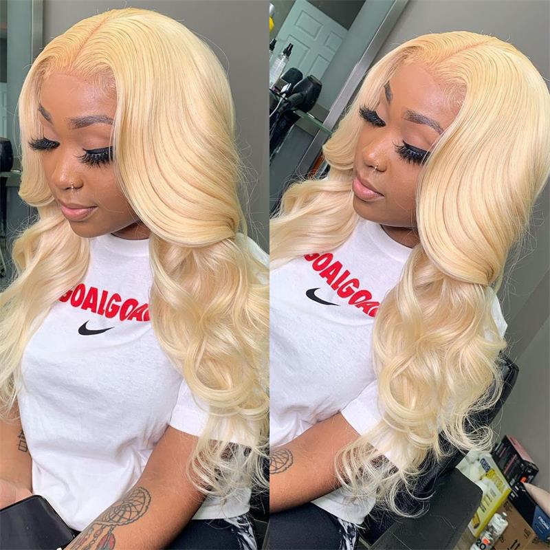 Wear Go Glueless 613 Blonde Body Wave/Straight Pre Cut HD Transparent Lace Human Hair Wigs With Air Cap Breathable Wig-Geeta Hair